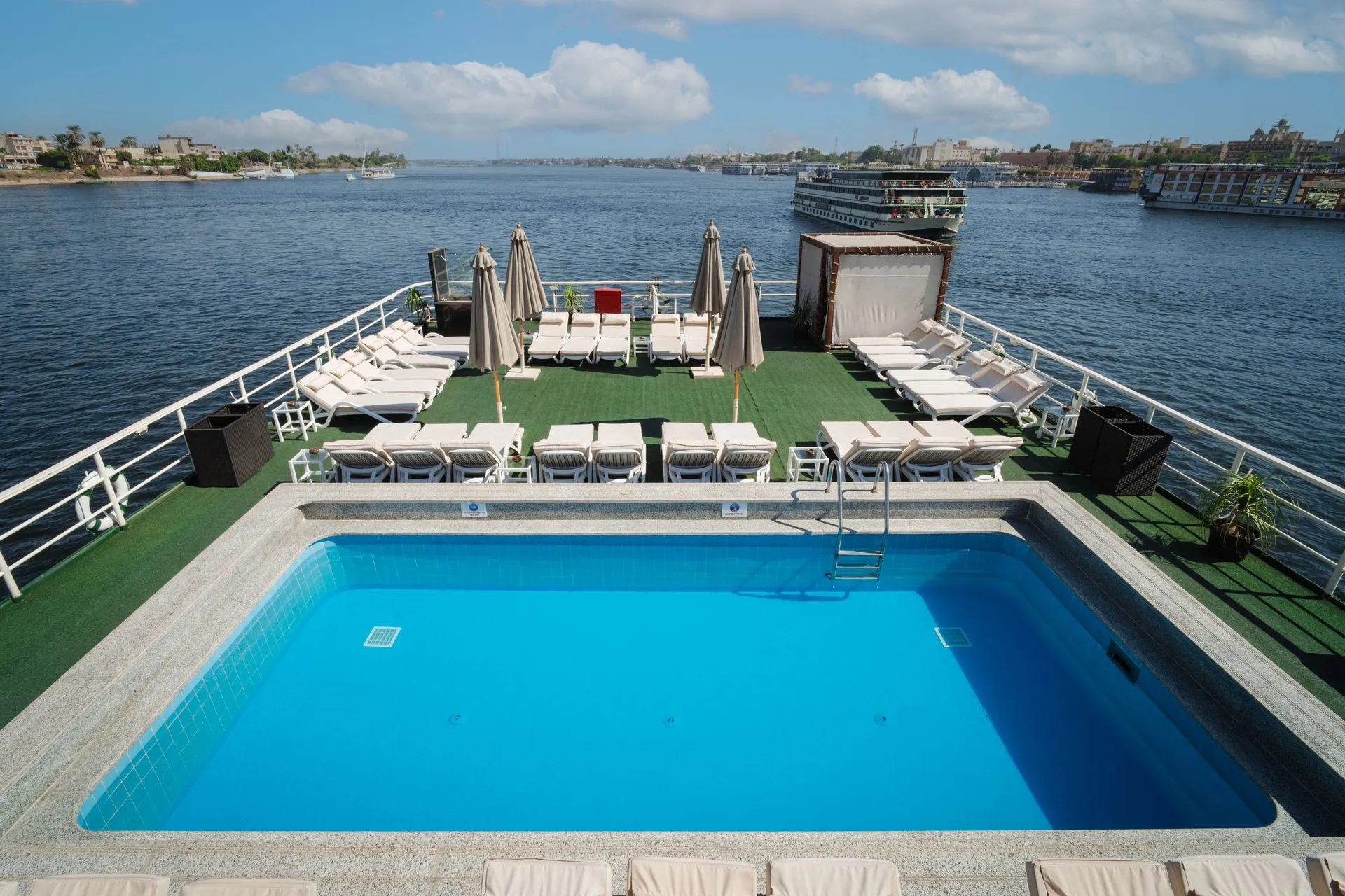 Sun deck of the MS Nile Symphony Nile Cruise Nile cruise
